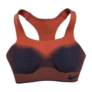 Nike Swoosh Flyknit 2.0 High-Support Sports Bra Womens Small Red Blue DQ5119-677